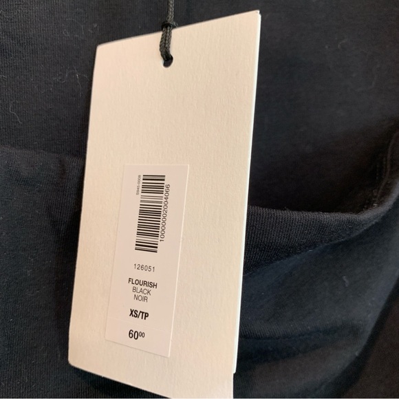 [🌟 PRICE FIRM] ARITZIA Casual Contour Flourish Bodysuit Black Square Neck XS - Picture 12 of 13